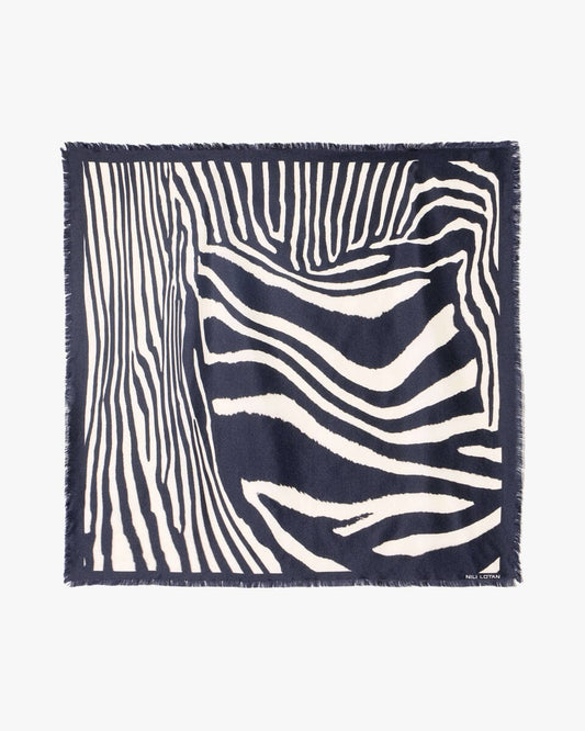 Zebra Twill Scarf Accessories Nili Lotan 