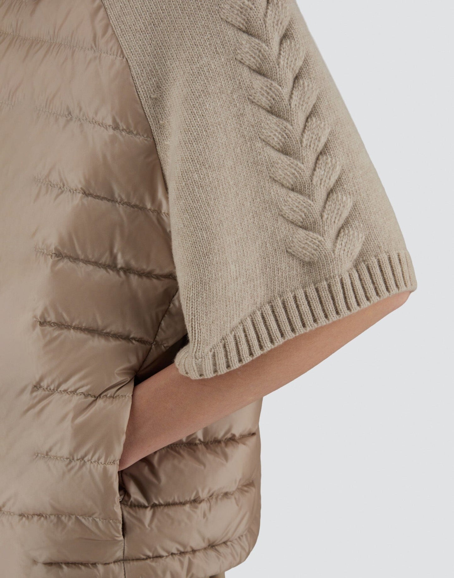 Quilted Jacket with Cap Sleeves-Jackets-Uniquities