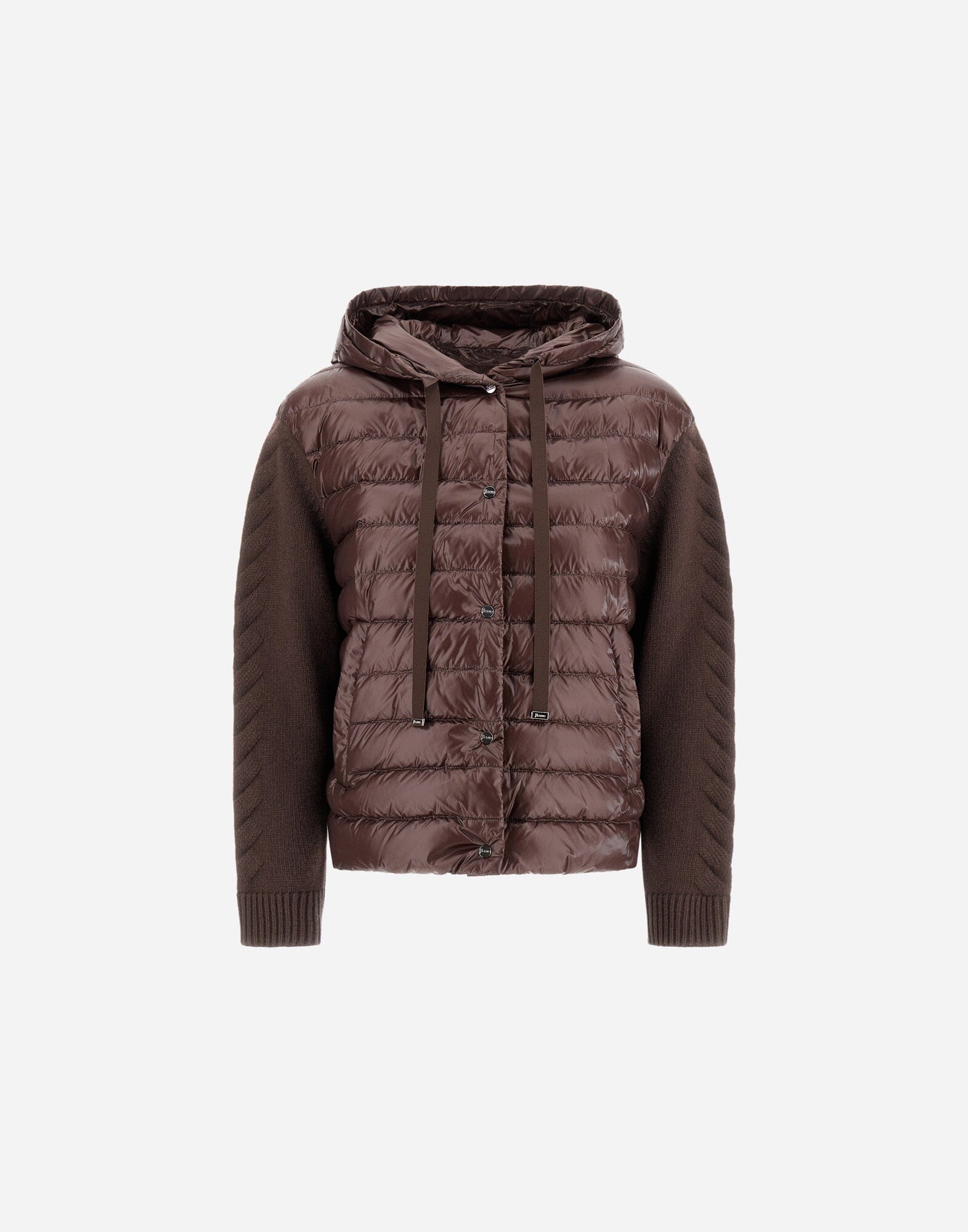 Quilted Hoodie with Braided Sleeve-Jackets-Uniquities