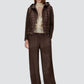 Quilted Hoodie with Braided Sleeve-Jackets-Uniquities