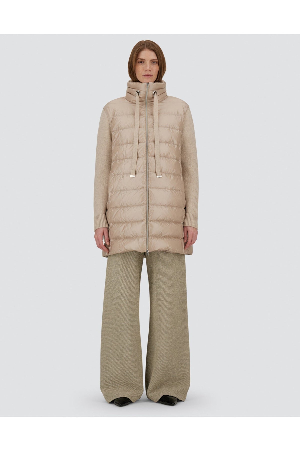 Shiny A-shape Jacket with Braided Sleeves-Jackets-Uniquities