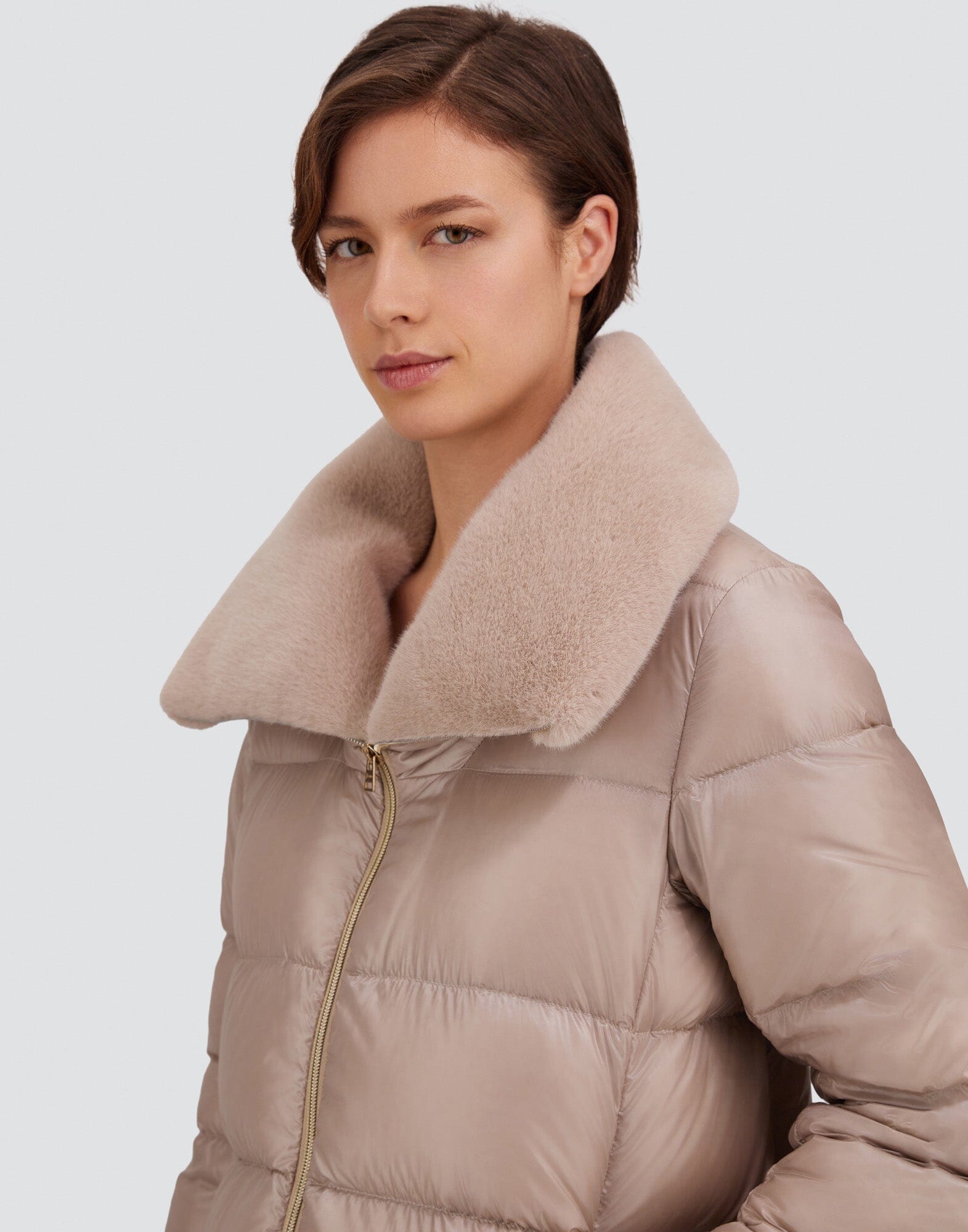 Midthigh Coat Faux Fur Trim-Jackets-Uniquities