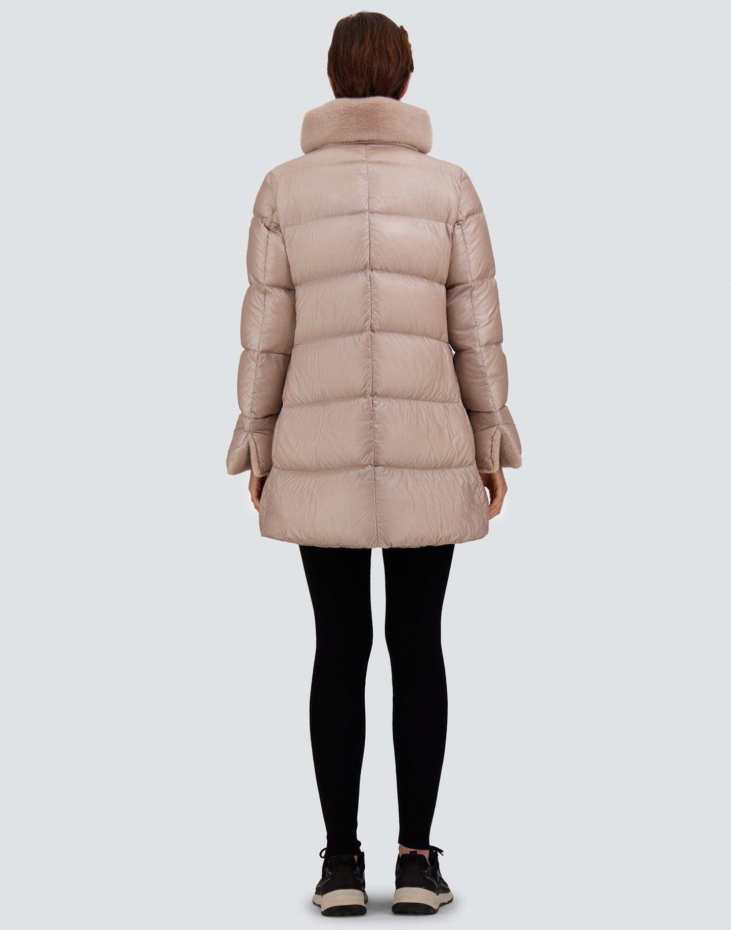 Midthigh Coat Faux Fur Trim-Jackets-Uniquities