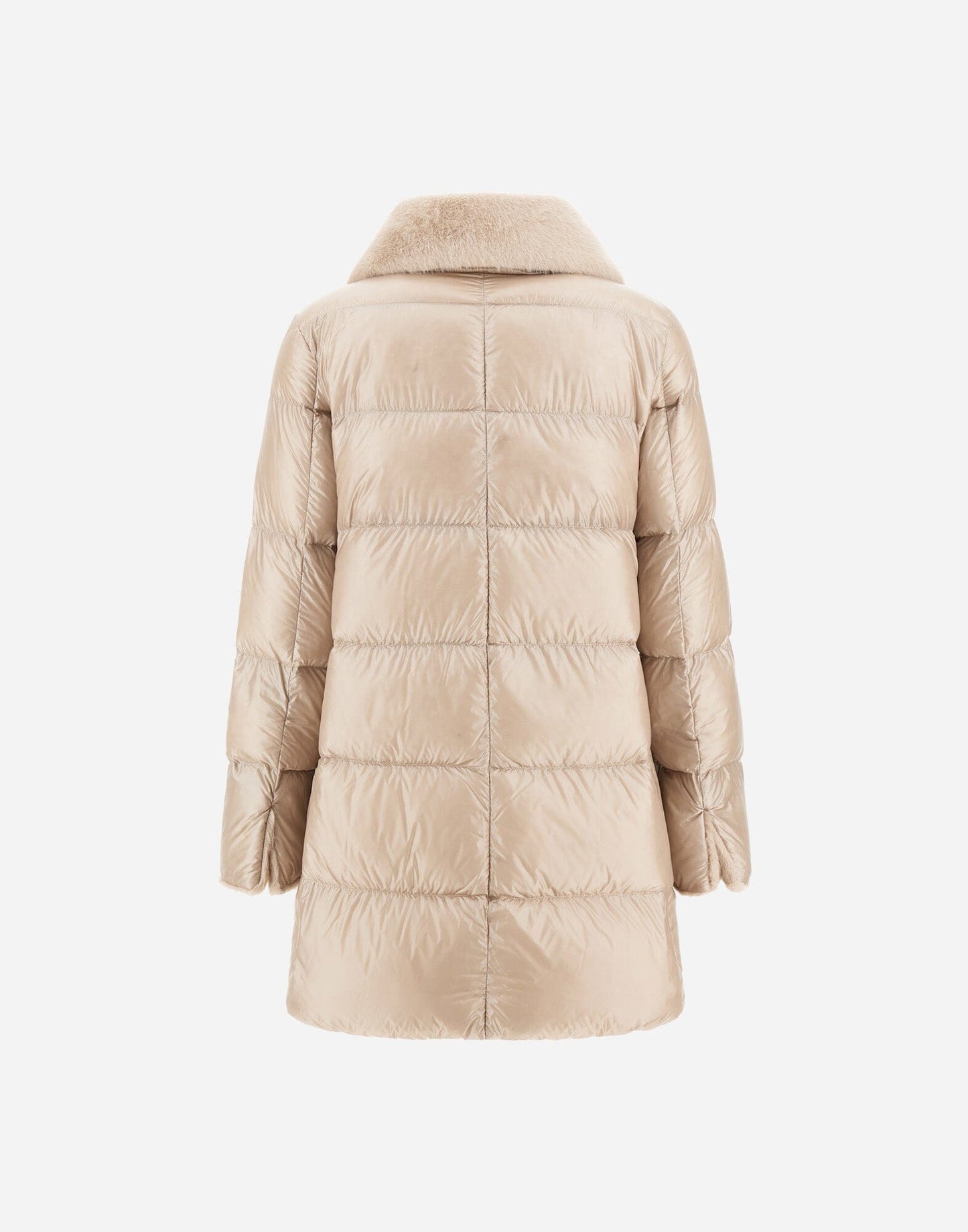 Midthigh Coat Faux Fur Trim-Jackets-Uniquities