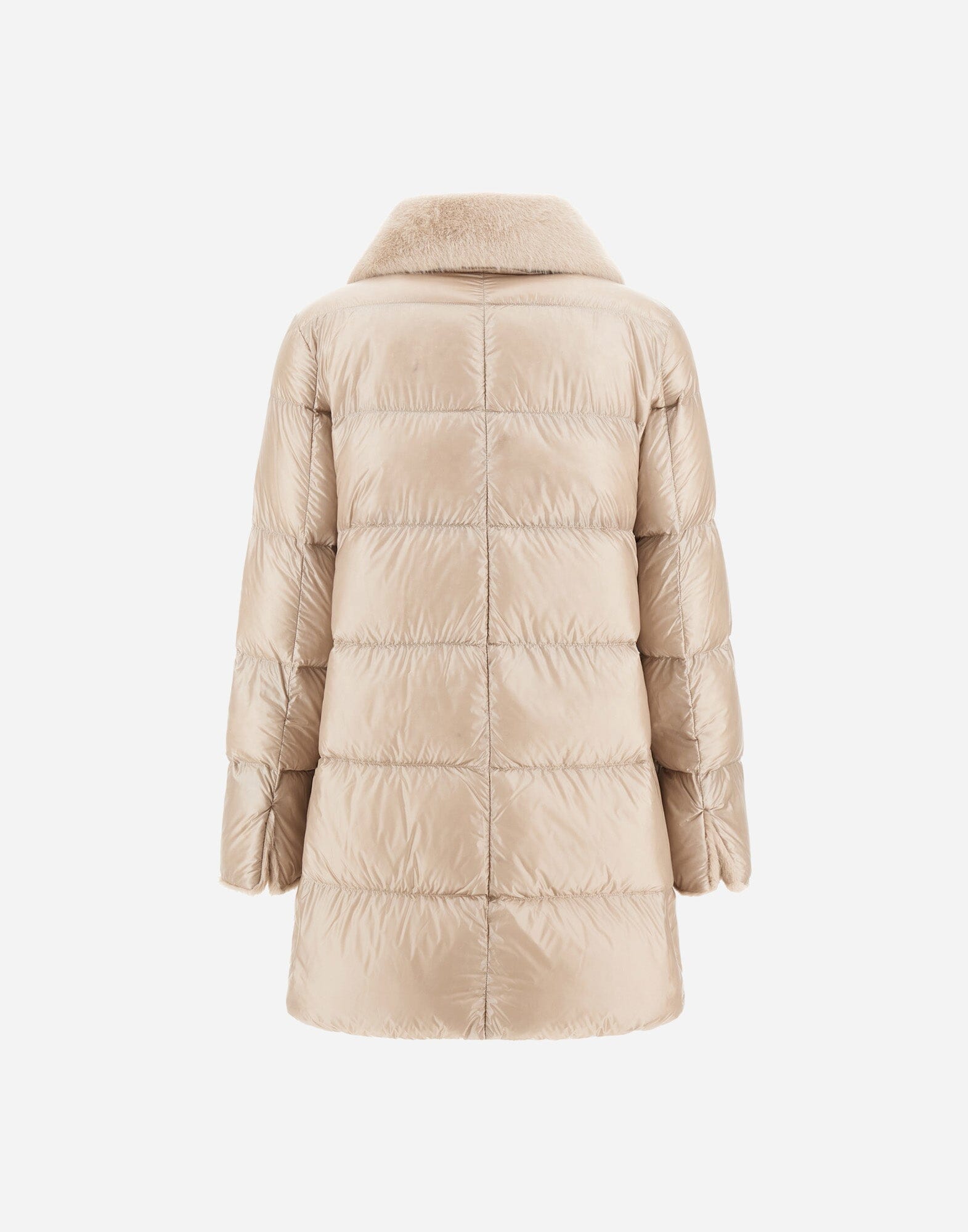 Midthigh Coat Faux Fur Trim-Jackets-Uniquities