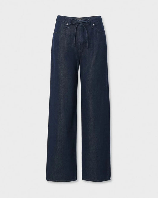 Phoebe Drawstring Wide-Leg Jean-Denim-Uniquities