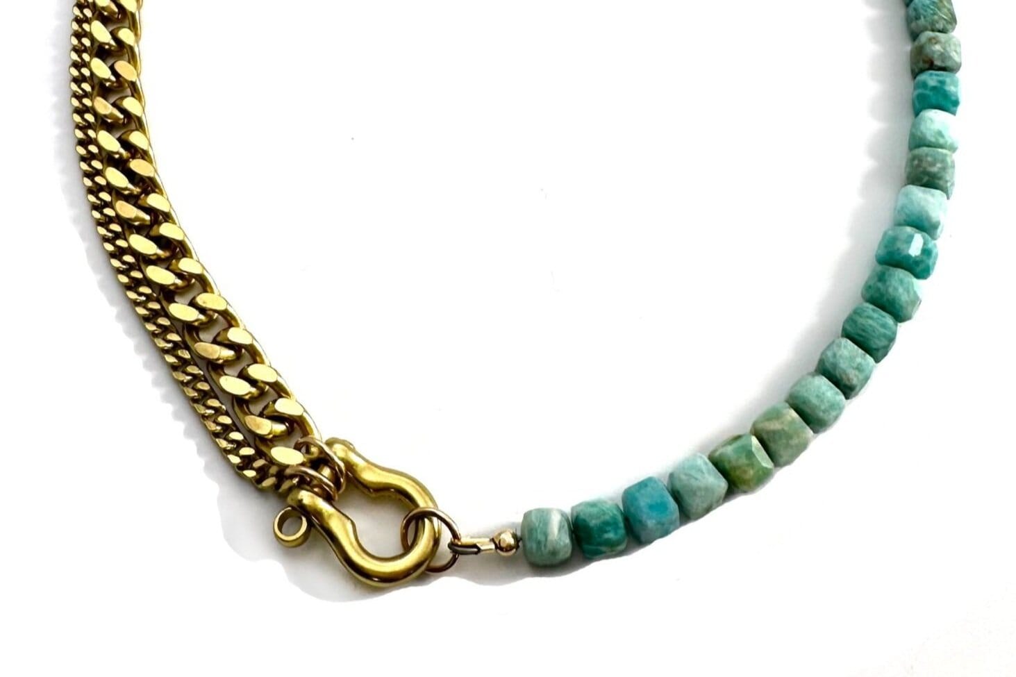 Shackle Amazonite Necklace-Jewelry-Uniquities