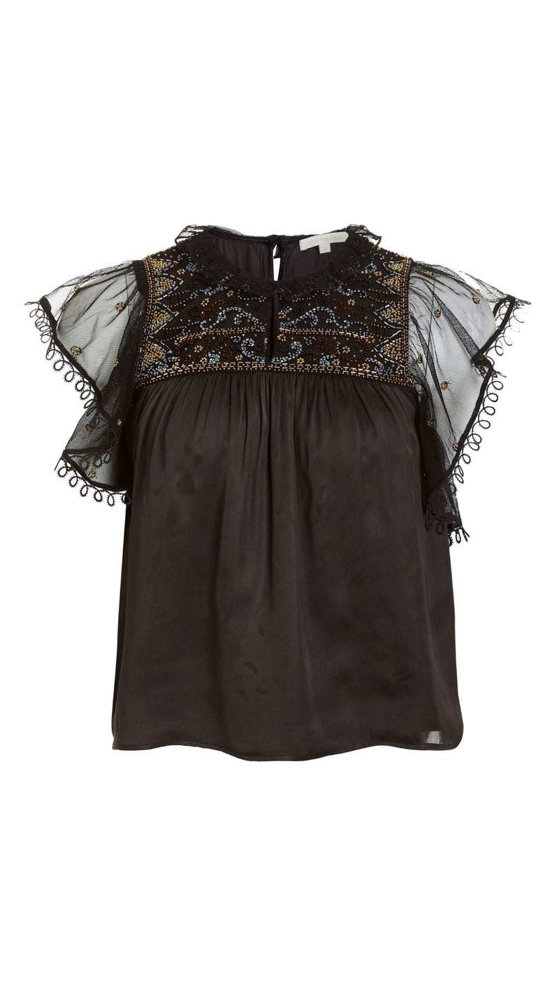 Serafina Embellished Top-Tops/Blouses-Uniquities