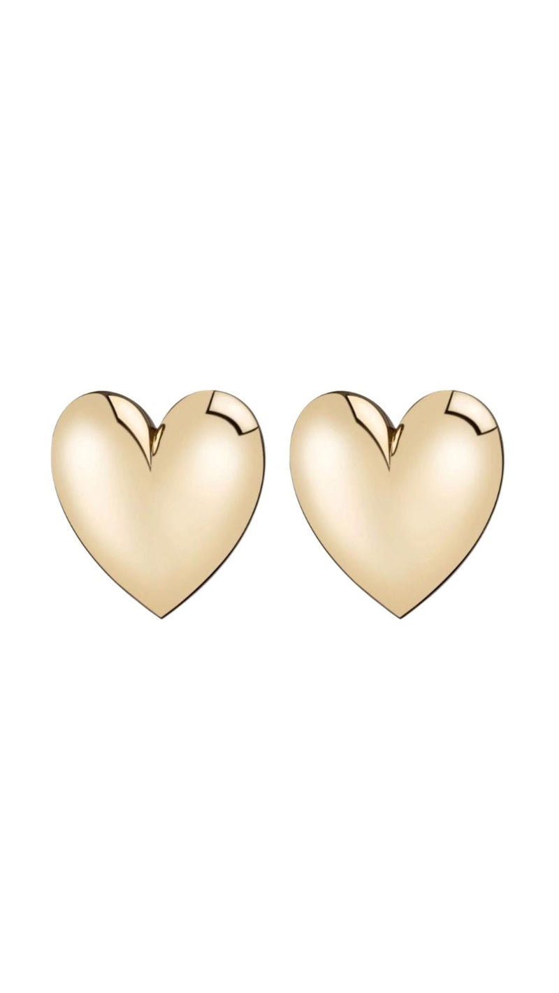 Puff Heart Earrings-Jewelry-Uniquities