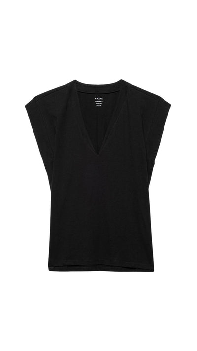 Le Mid Rise V Neck Tee-Tee Shirts-Uniquities