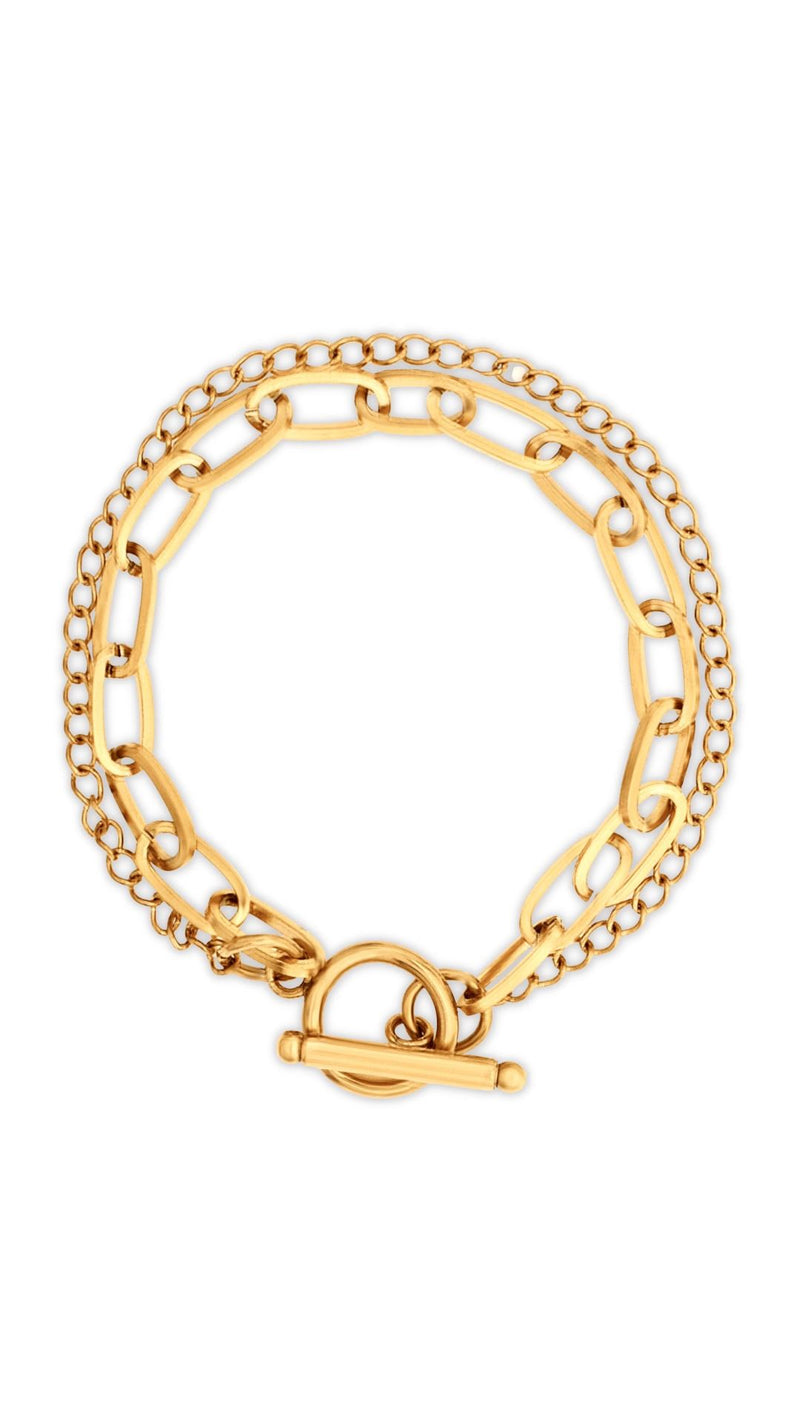 Arden Double Chain Bracelet-Jewelry-Uniquities