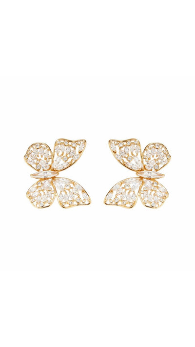 Ingrid Crystal Butterfly Studs-Jewelry-Uniquities