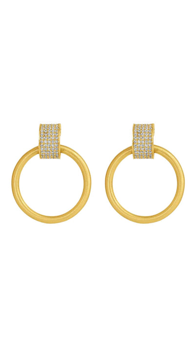 Petit Pave Drop Hoops-Jewelry-Uniquities
