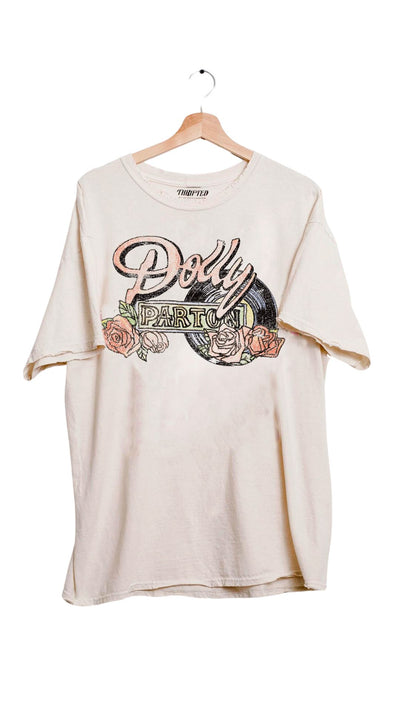 Dolly Parton Rose Record Tee-Tee Shirts-Uniquities