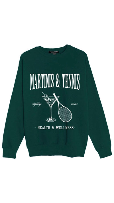 Martinis & Tennis Sweatshirt-Lounge-Uniquities