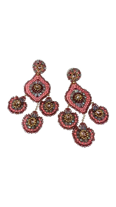 Bethany Pink Mix Earrings-Jewelry-Uniquities