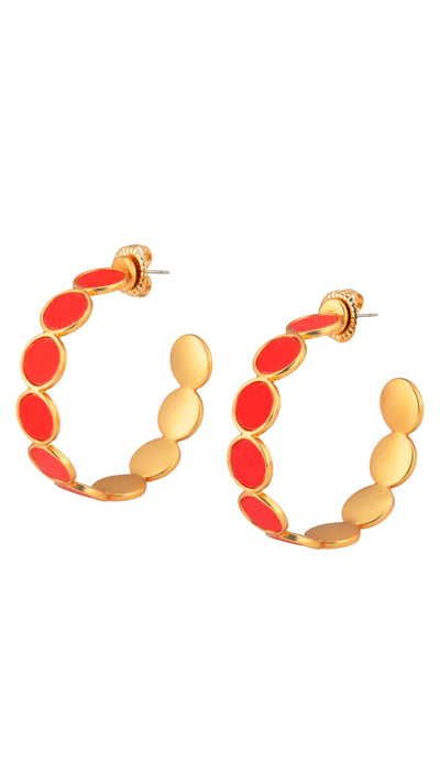 Page Multi Bezel Hoop Earrings-Jewelry-Uniquities