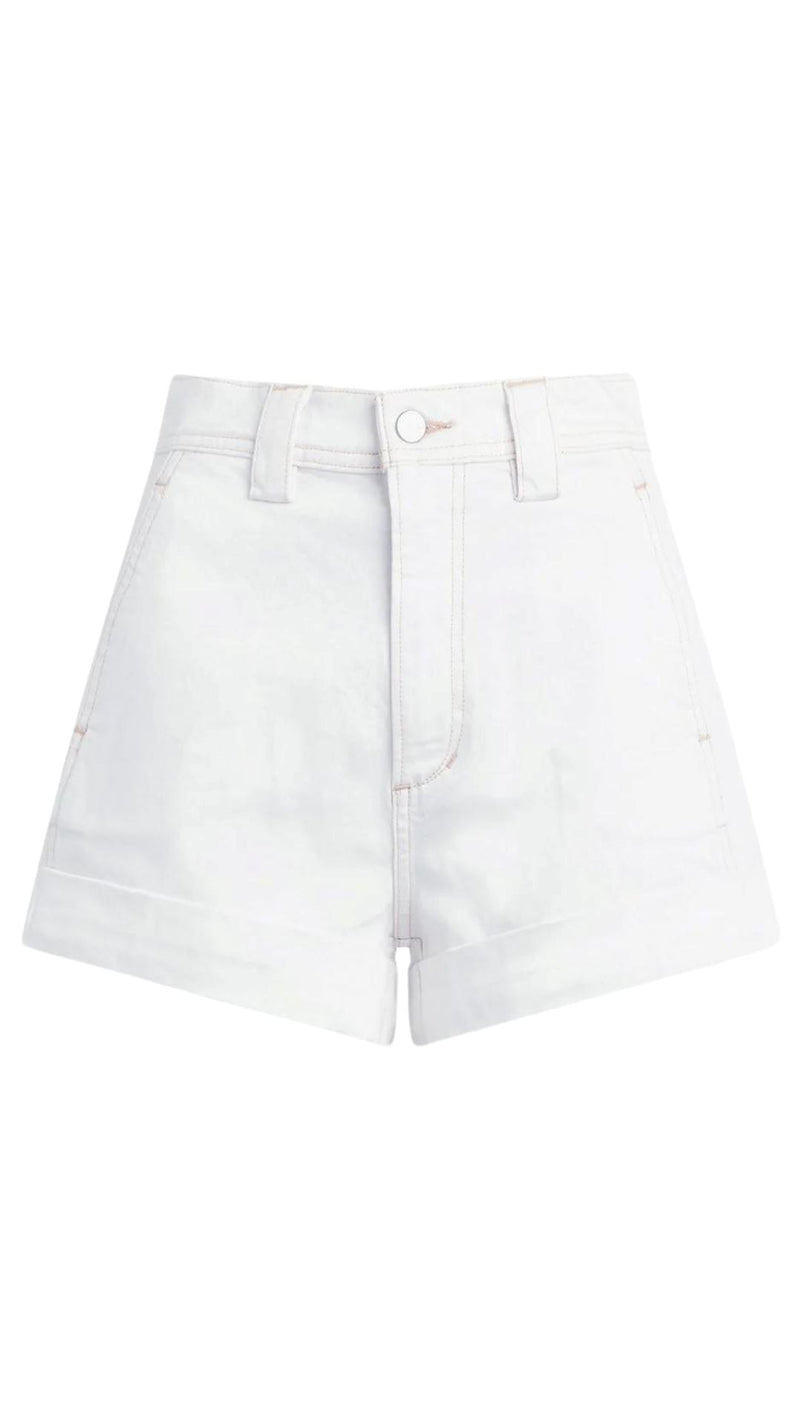 Avery Short in White-Denim-Uniquities