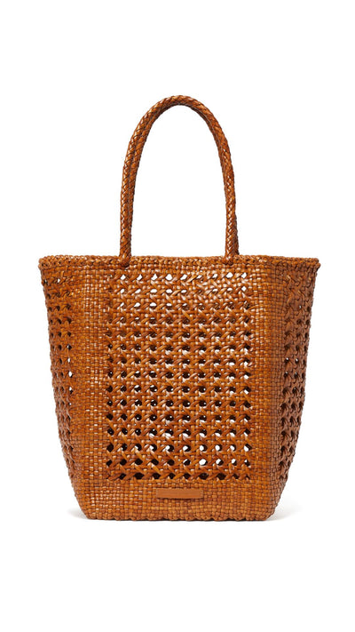 Angelo Open Weave Leather Tote Bag-Accessories-Uniquities