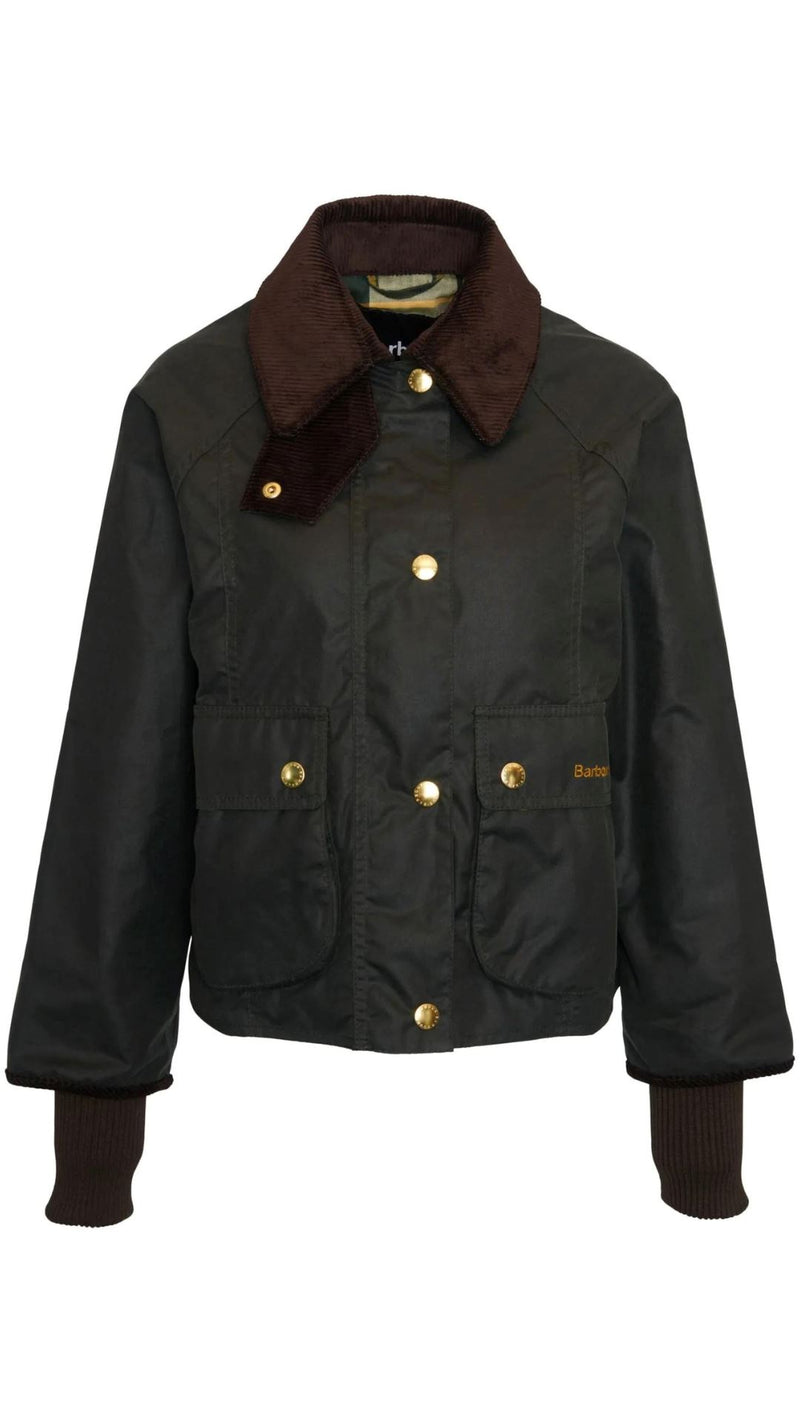 Cropped Beadnell Waxed Jacket-Jackets-Uniquities
