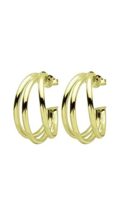 Small Claire Triple Hoop-Jewelry-Uniquities