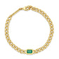 14k Emerald Bezel Bracelet-Jewelry-Uniquities