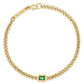 14k Curb Emerald Bracelet-Jewelry-Uniquities