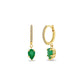 14k Pave Pear Emerald Earrings-Jewelry-Uniquities