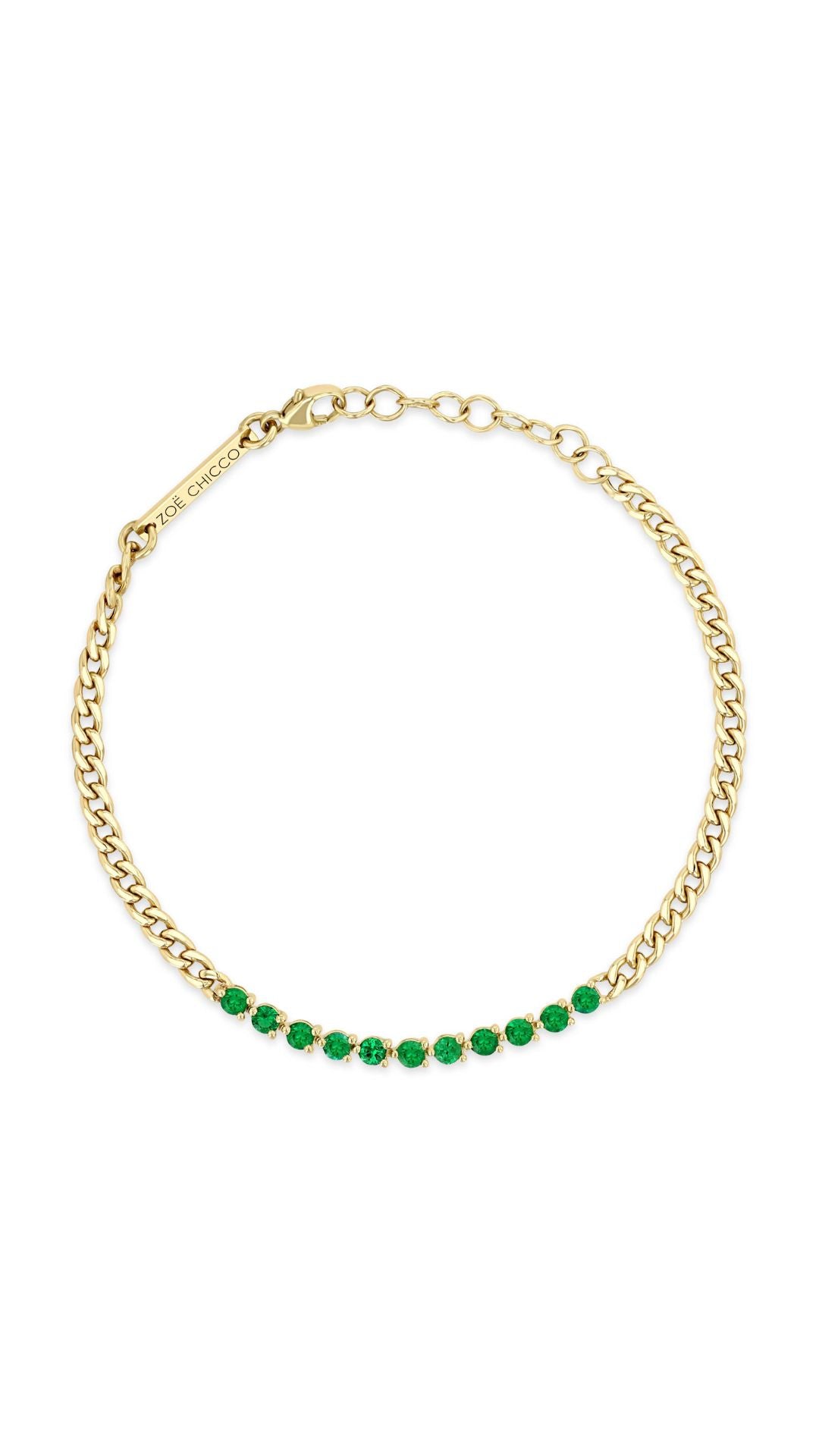14k Emerald Tennis Bracelet-Jewelry-Uniquities