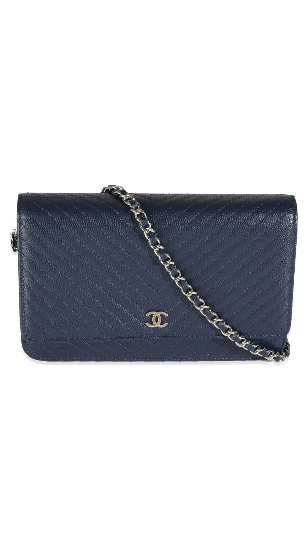 Chanel Caviar Wallet On Chain-Accessories-Uniquities