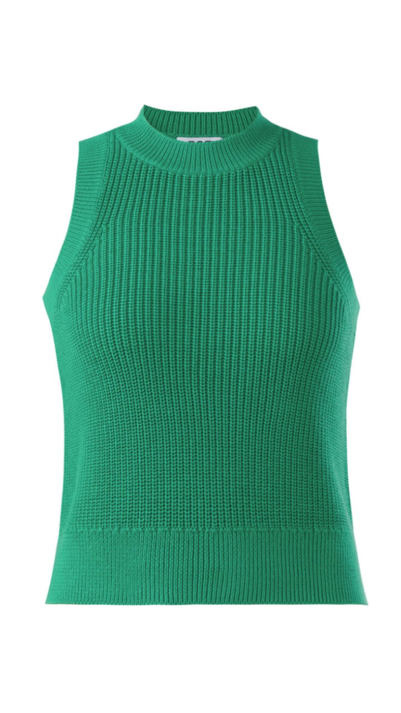 Demi High Crew Neck Tank-Sweaters-Uniquities