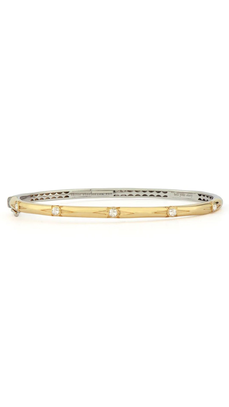 Starburst Diamond Bangle-Jewelry-Uniquities