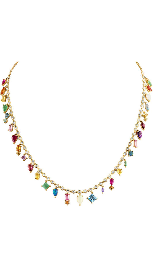 EP Collar Necklace Rainbow-Jewelry-Uniquities