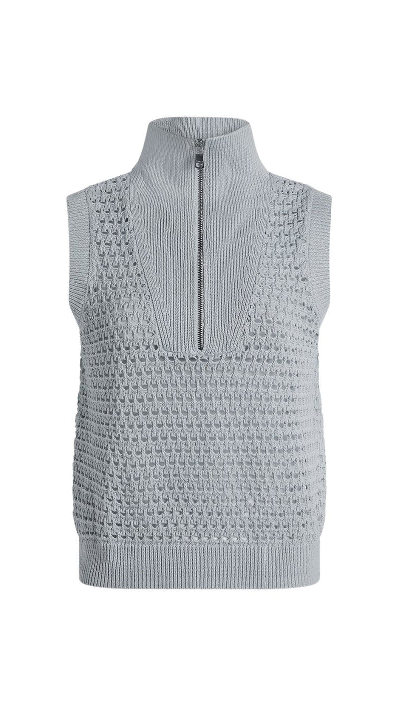Bains Half Zip Tank-Sweaters-Uniquities