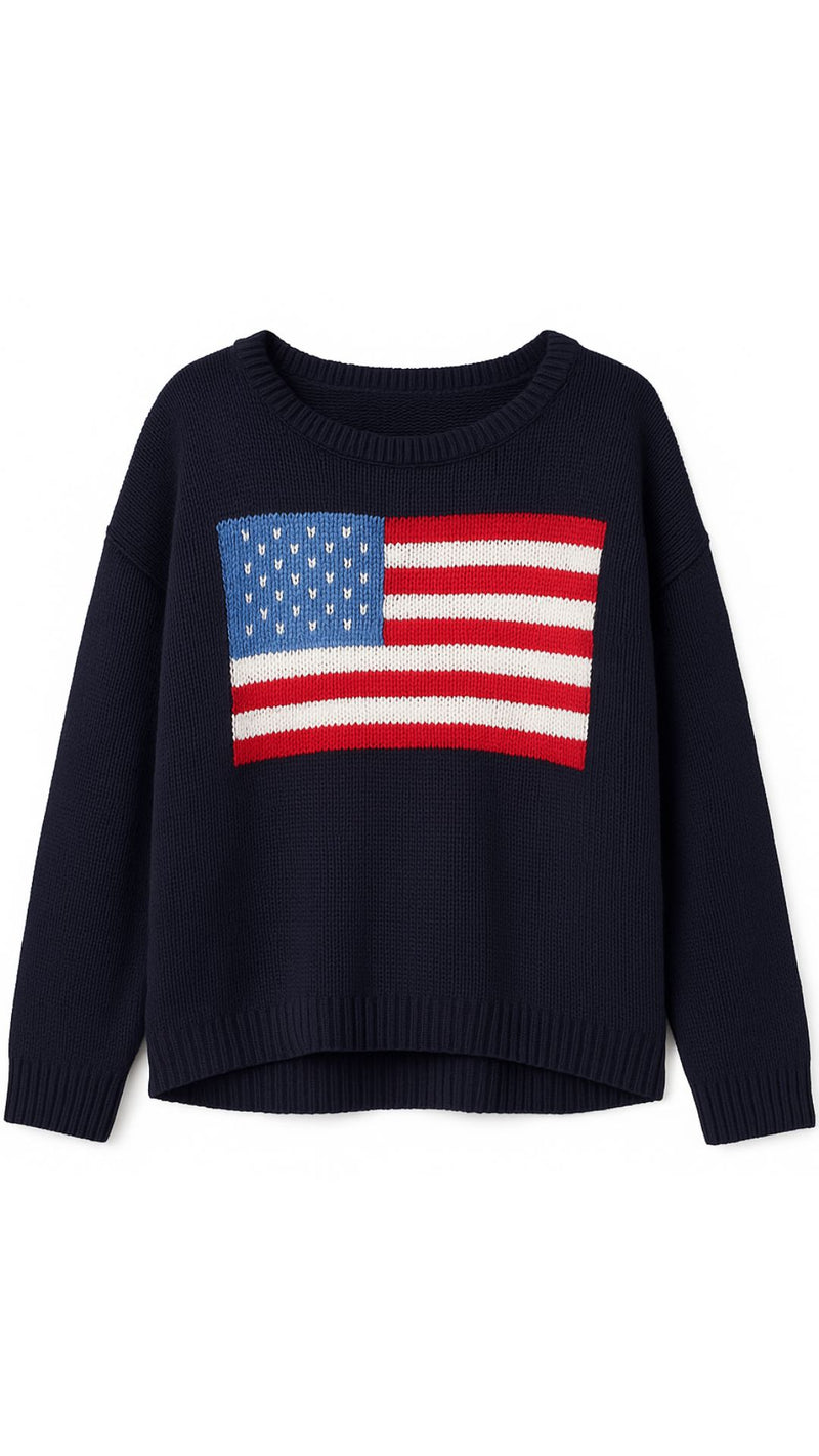 American Flag Sweater-Sweaters-Uniquities