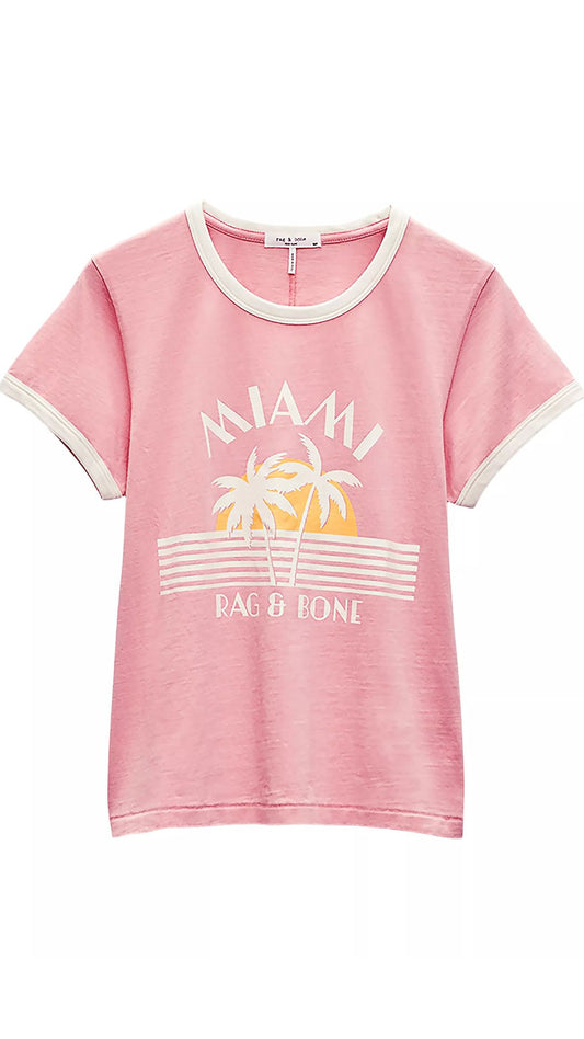 RB Miami Ringer Tee-Tee Shirts-Uniquities