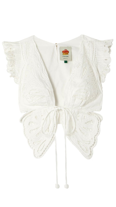 Butterfly Richelieu Blouse-Tops/Blouses-Uniquities