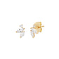Triple Mixed Shape CZ Studs-Jewelry-Uniquities