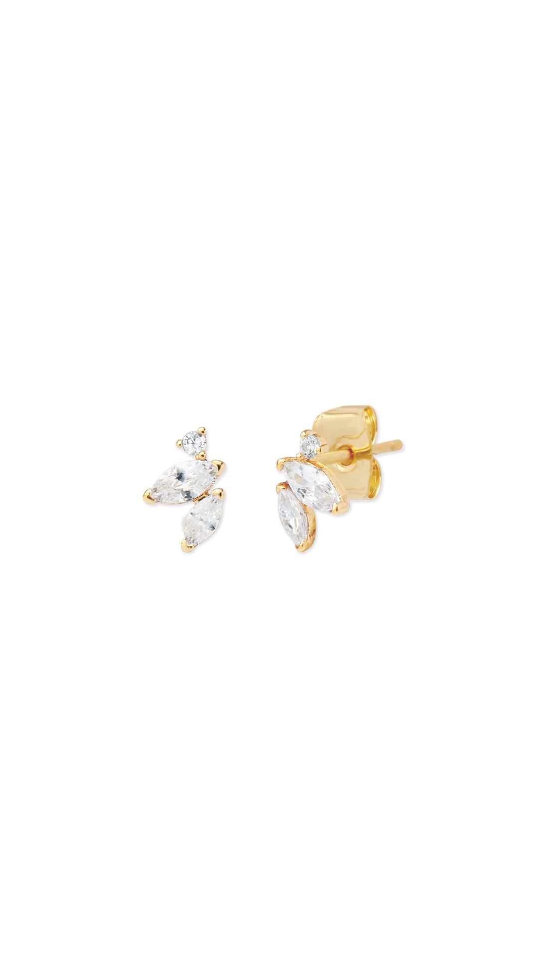 Triple Mixed Shape CZ Studs-Jewelry-Uniquities