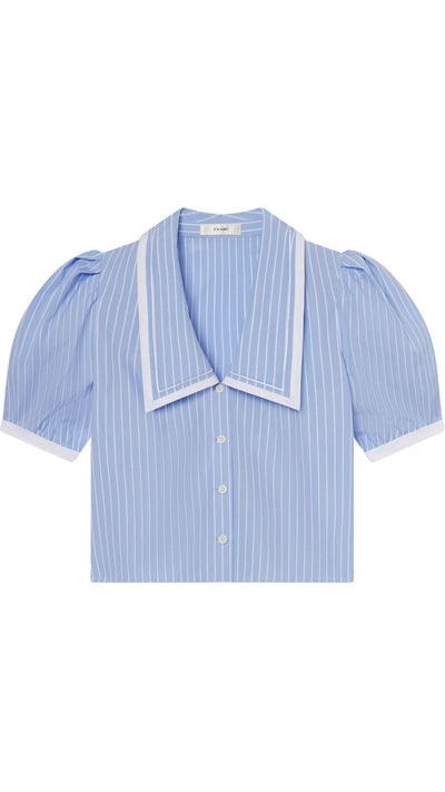 Stripe Sailor Blouse-Tops/Blouses-Uniquities