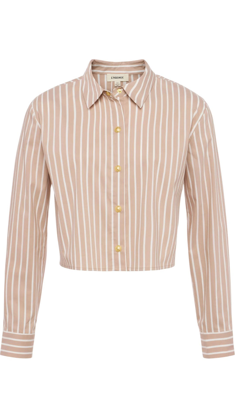 Cosette Crop Hi Low Shirt-Tops/Blouses-Uniquities