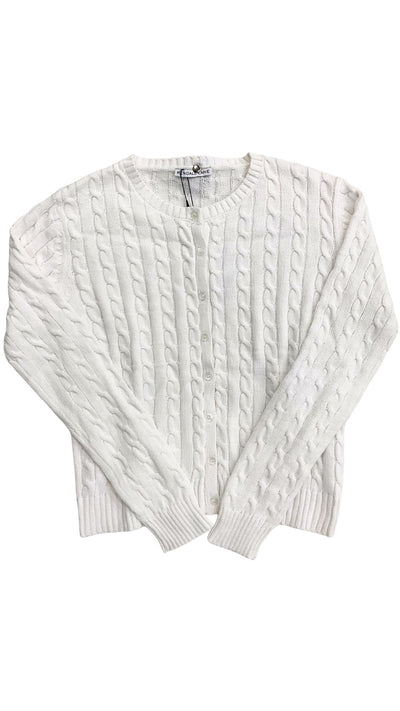 Ann Cable Knit Cardigan-Sweaters-Uniquities