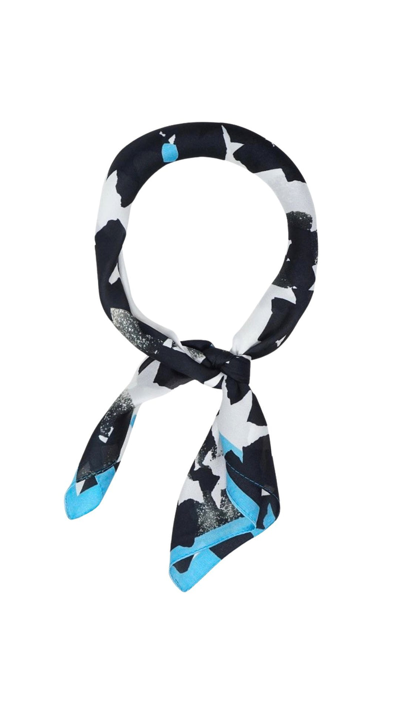 Flower Printed Silky Scarf-Accessories-Uniquities
