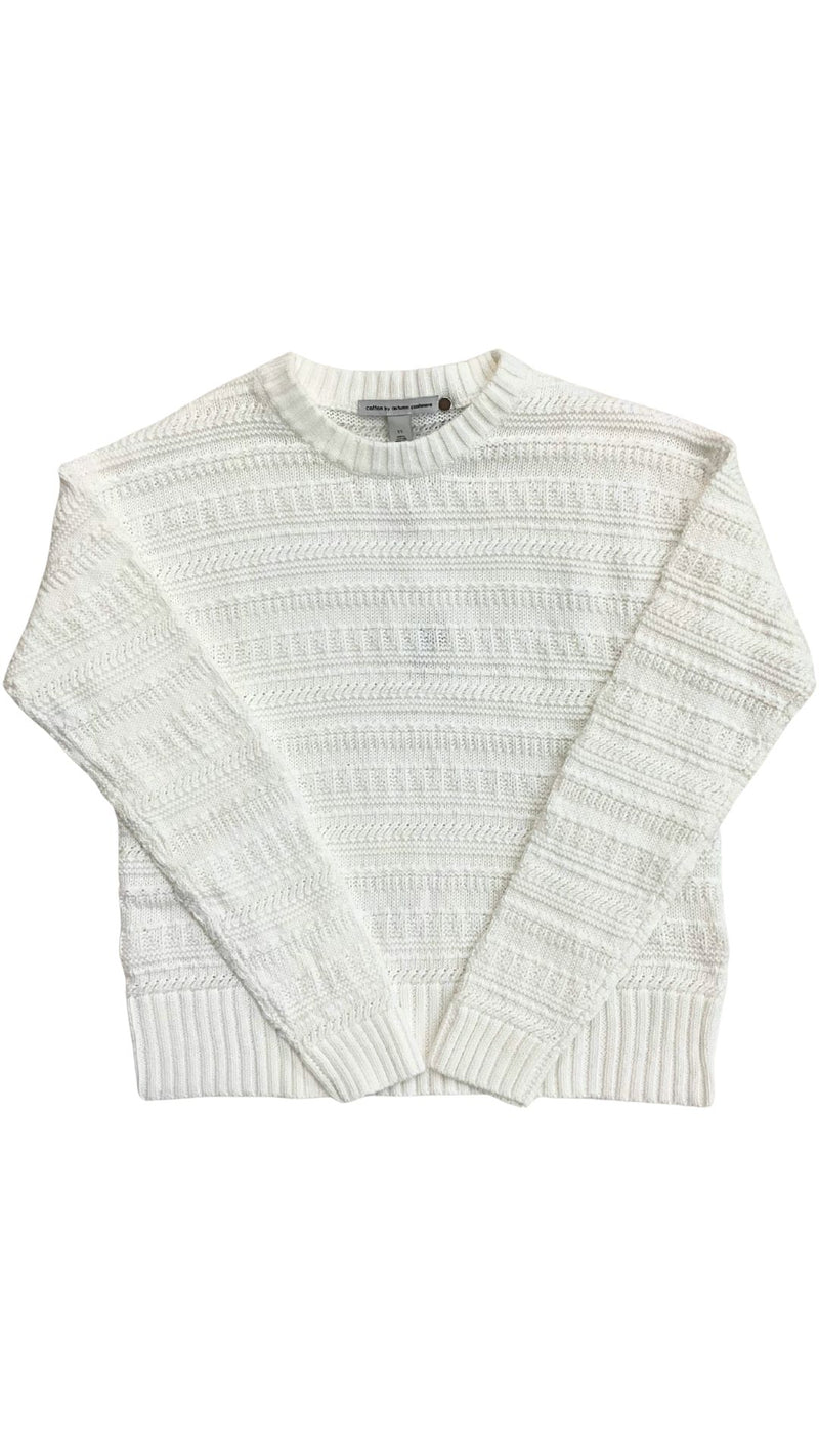 Solid Texture Stitch Crew-Sweaters-Uniquities
