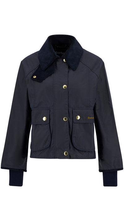 Cropped Beadnell Wax Jacket-Jackets-Uniquities