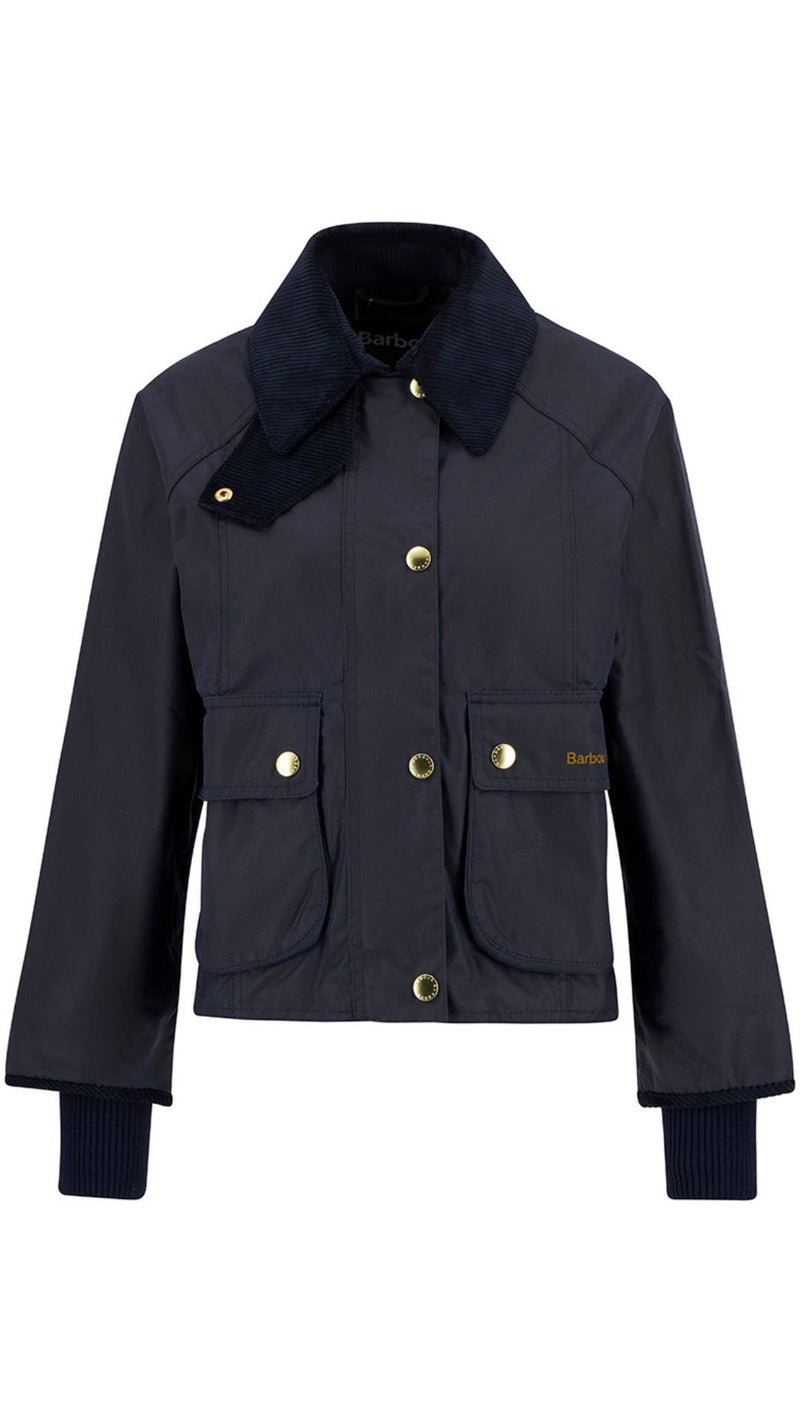 Cropped Beadnell Wax Jacket-Jackets-Uniquities