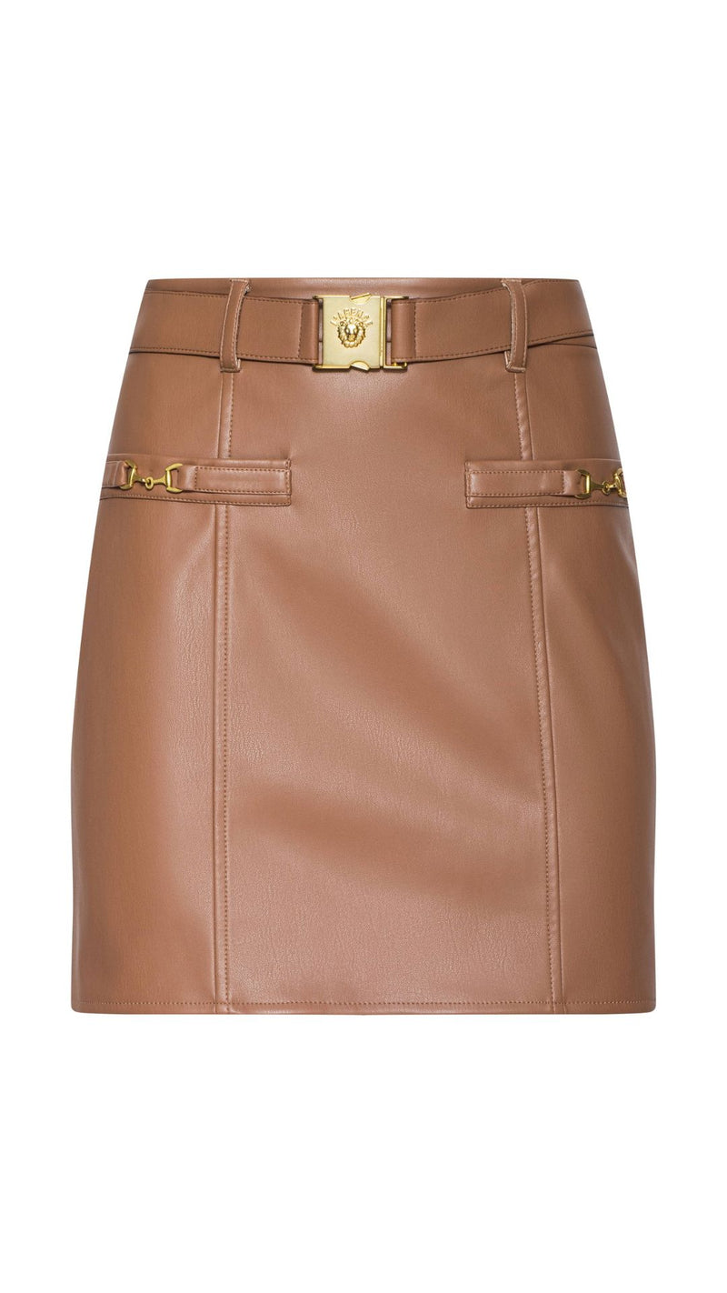 Yvette Belted Mini Skirt-Bottoms-Uniquities