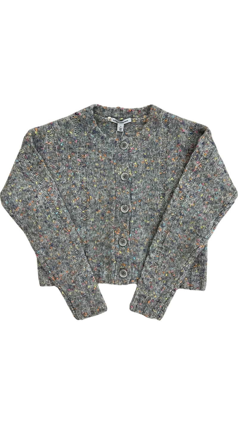 Confetti Cable Boxy Cardigan-Sweaters-Uniquities