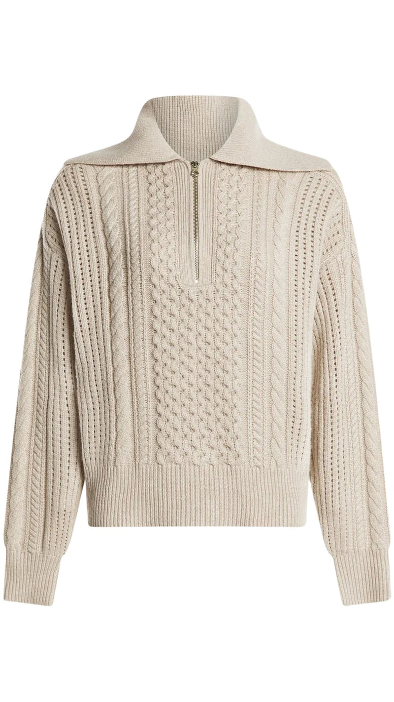 Camello Cable Half Zip 2.0-Sweaters-Uniquities