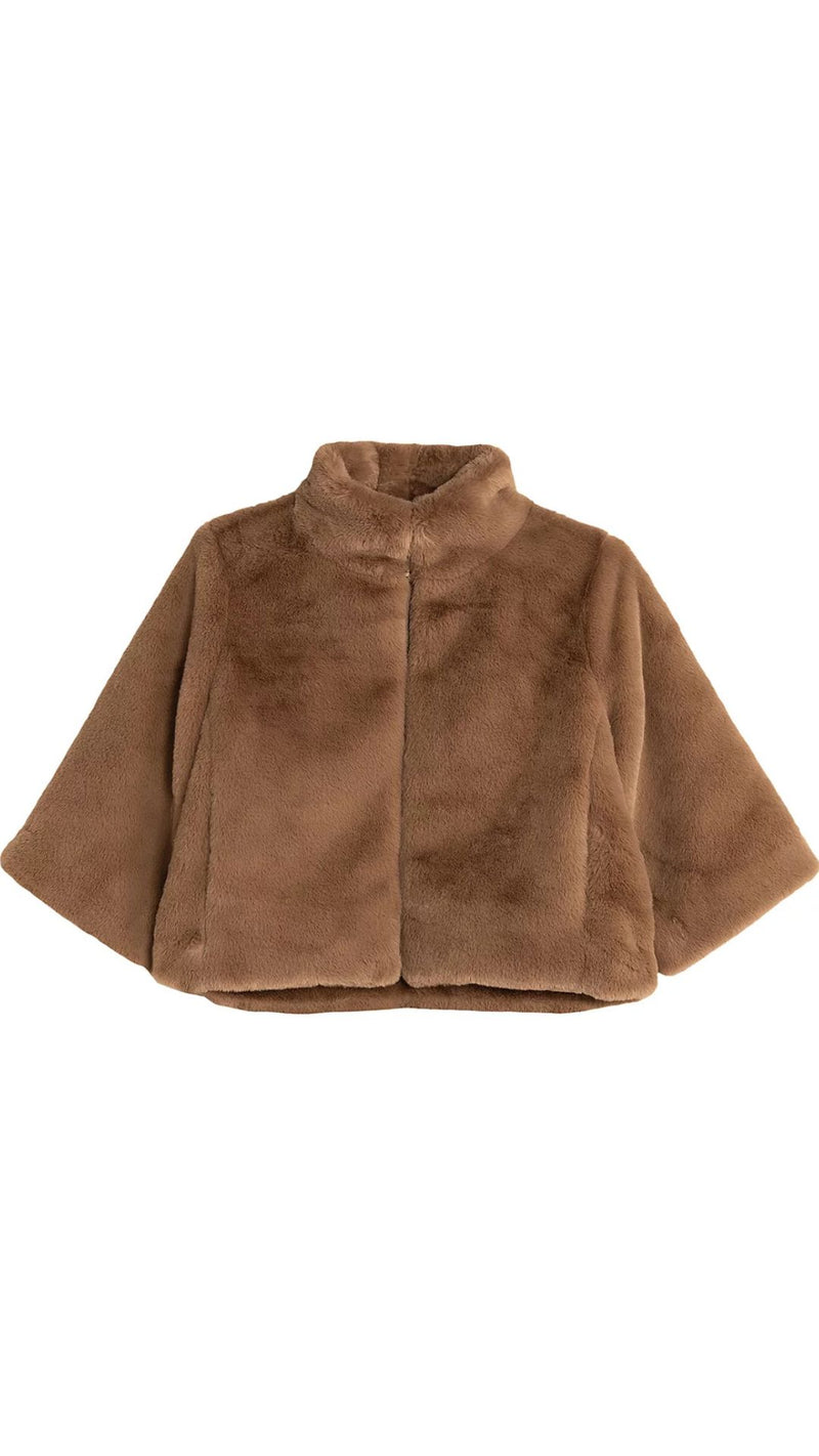 Sheared Mink Faux Fur Jacket-Jackets-Uniquities